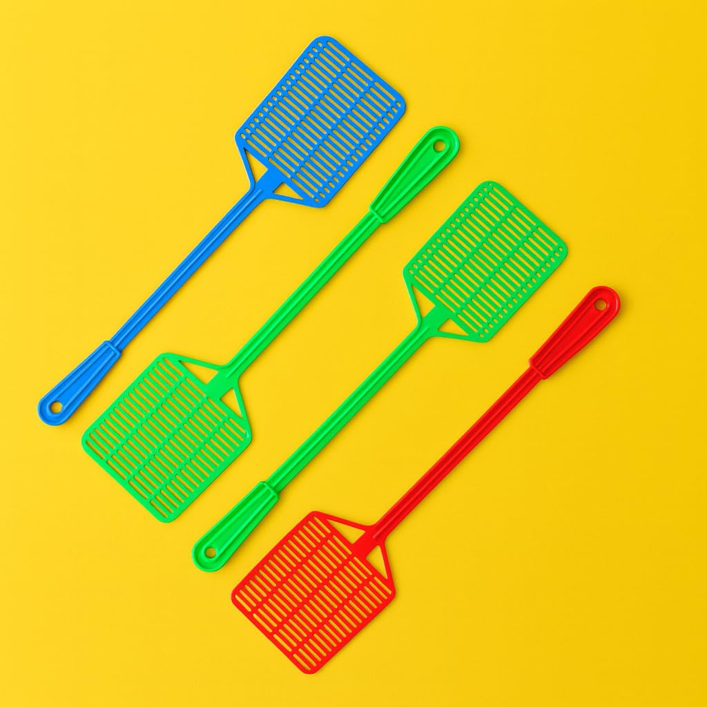 Multicolor Plastic Square Shape Insect Killer Manual Fly Swatter Pack-4-image-39