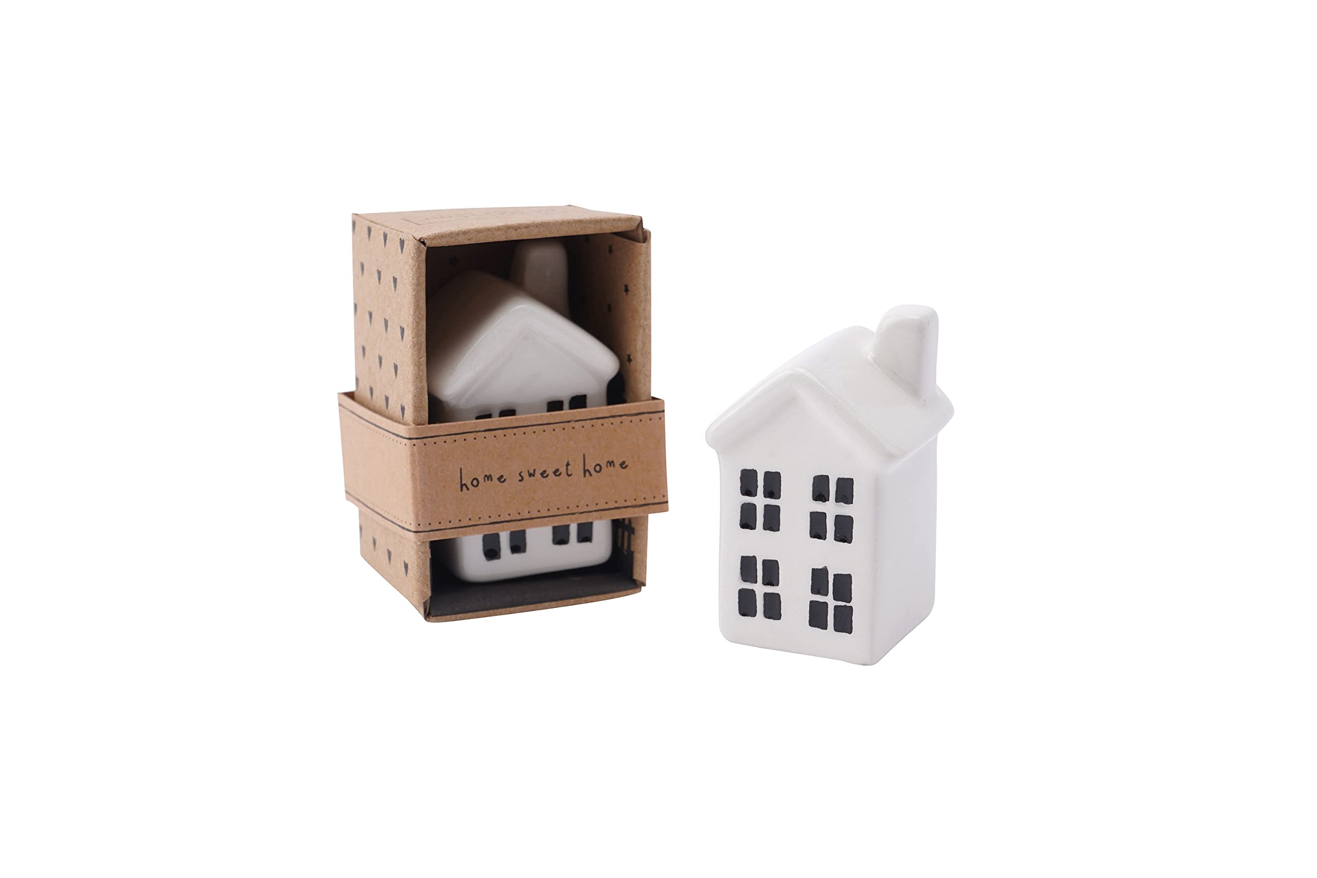 Cgb Giftware White Ceramic House Charm | Ornament Collectable Decoration | Home Accessory | Gift For All | Send With Love Gb06012