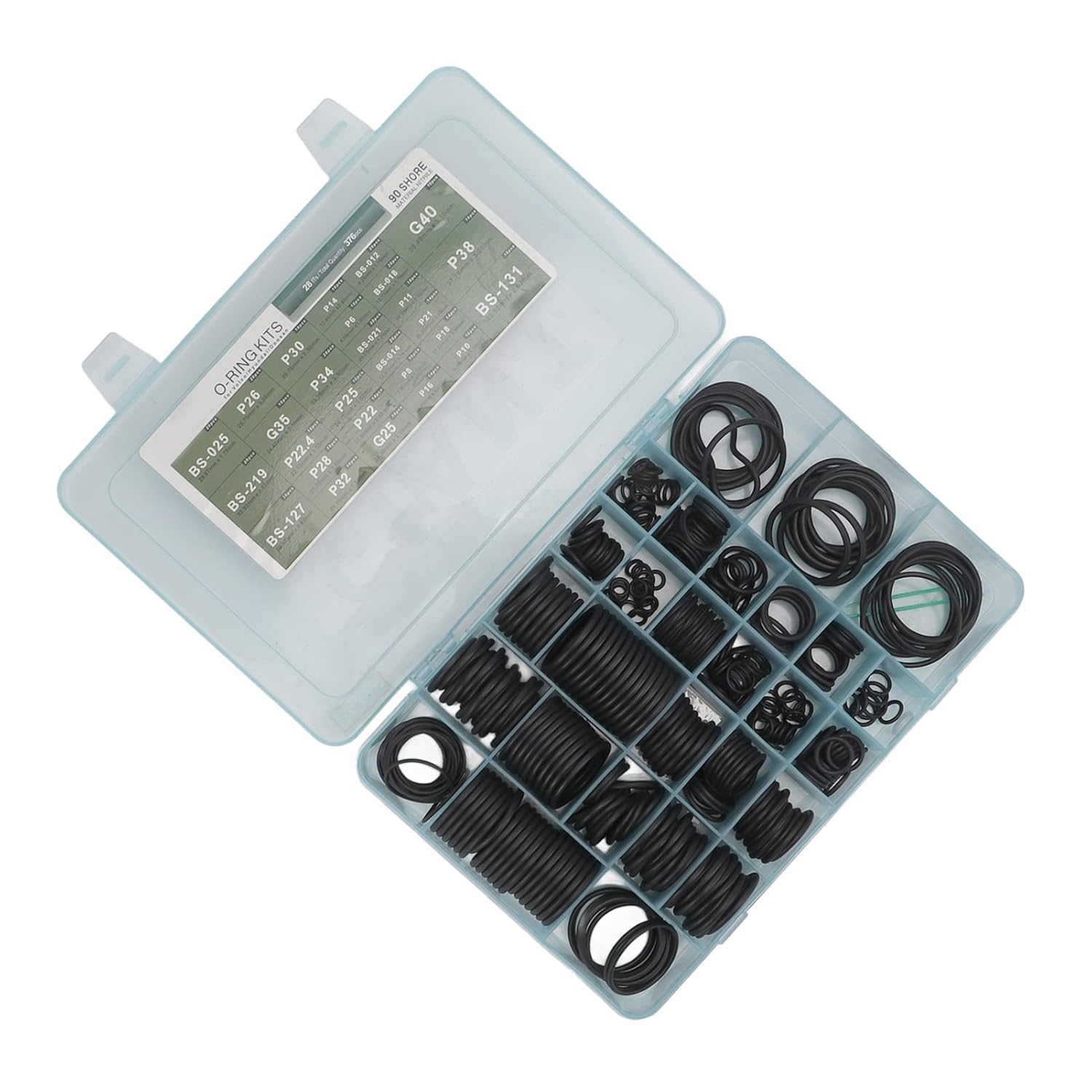 376pcs Rubber O Rings Assortment Kit Air Conditioning System Seal Kit Replacement for Doosan Excavator