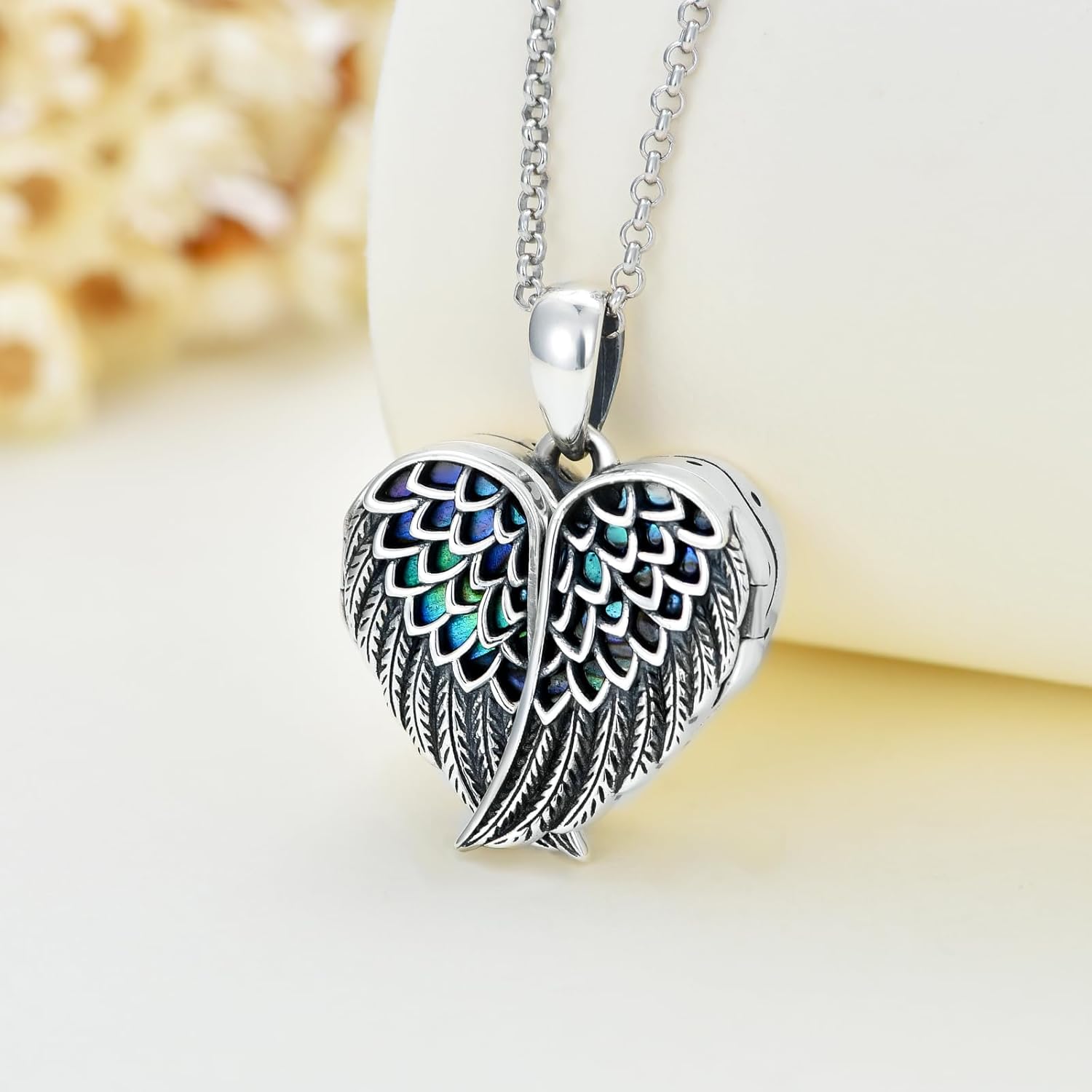 SOULMEET Personalized Photo Urn Necklace for Ashes, Sterling Silver Ashes Locket Necklace That Holds Pictures, Memorial Keepsake Cameo Cremation Jewelry for Women Men - Image 3