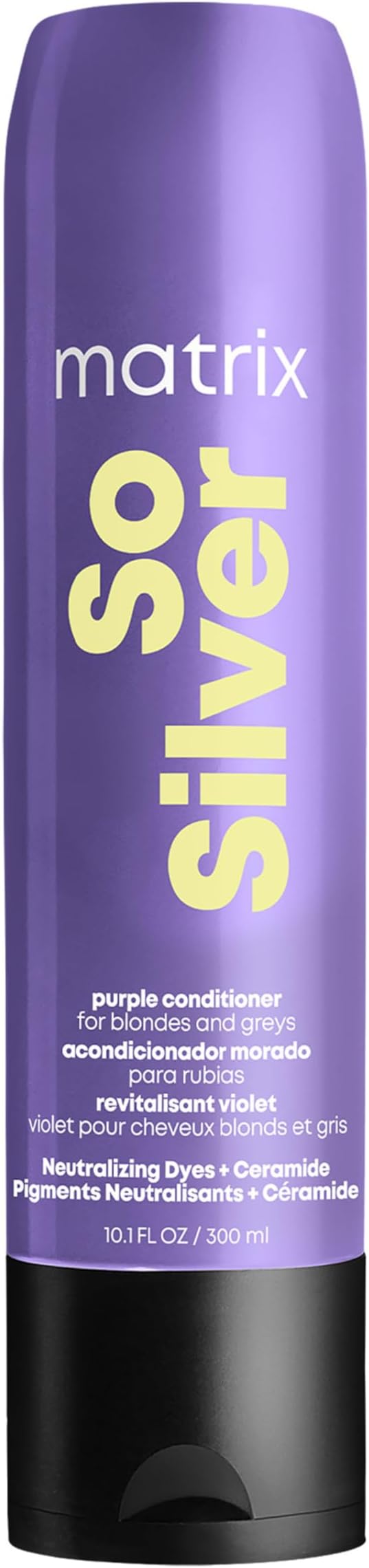 Matrix So Silver Purple Toning Conditioner, For Blondes, Greys and Silvers, Neutralises Yellow Tones