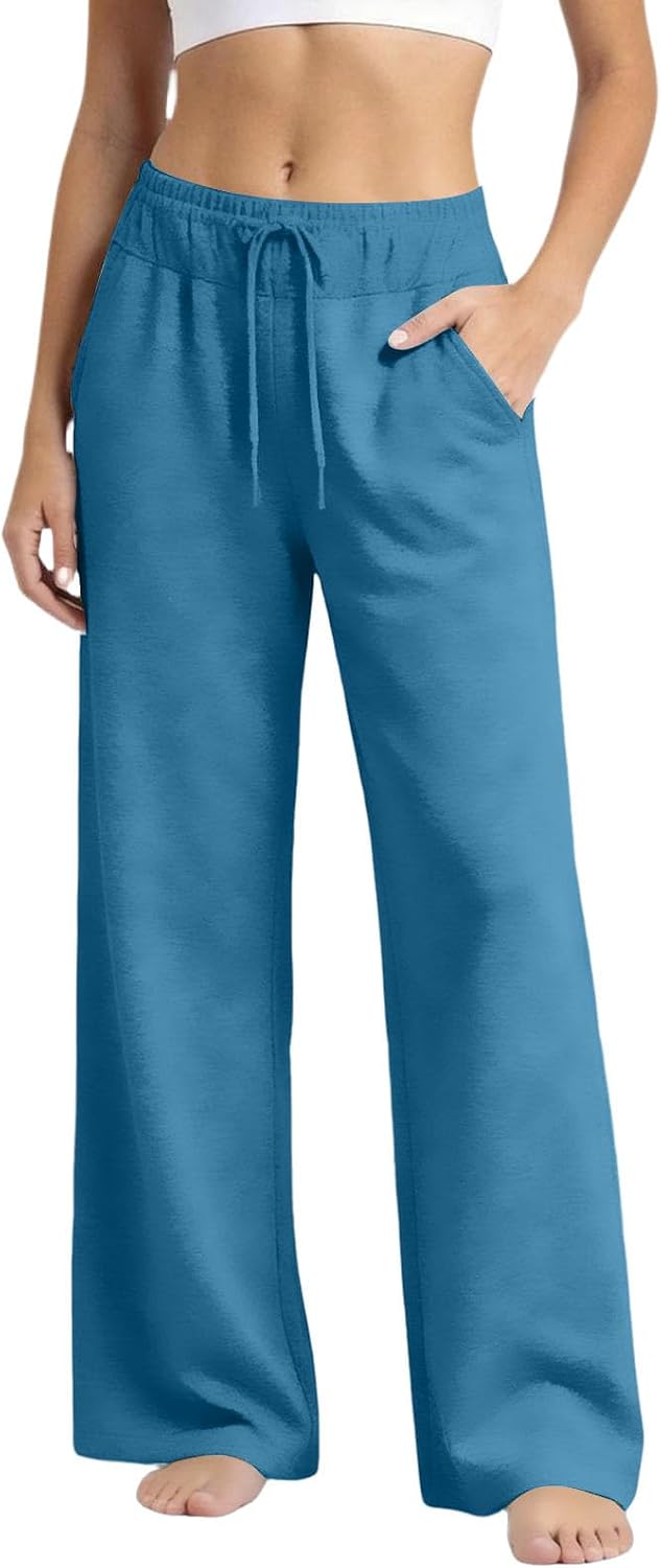 Women's Sweatpants Wide Leg Drawstring Baggy Sweat Pants