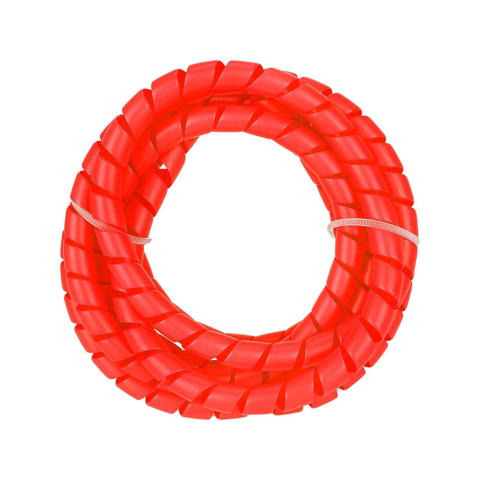Aramox 8mm Spiral Cable Wrap with Polypropylene Winding Sleeve for Electric Scooter Cable Management and Brake Organizer 2m (Red)