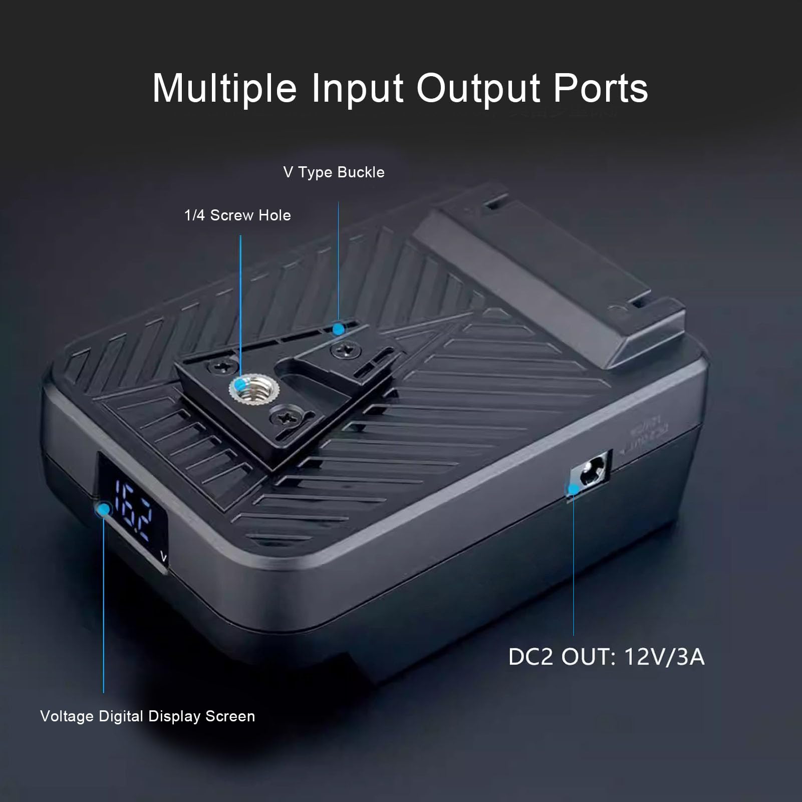 KIMISS Placa de Batería de Montaje en V, Adaptador de 100 W, Convertidor de Batería de Herramienta Eléctrica, con Salidas USB Tap DC para Cámara Drone Laptop