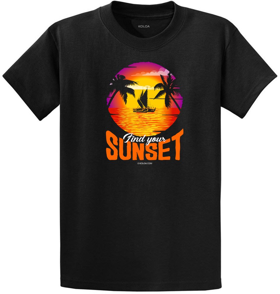 Koloa Surf Find Your Sunset Catamaran Tee-Tall-XLT-Black/c