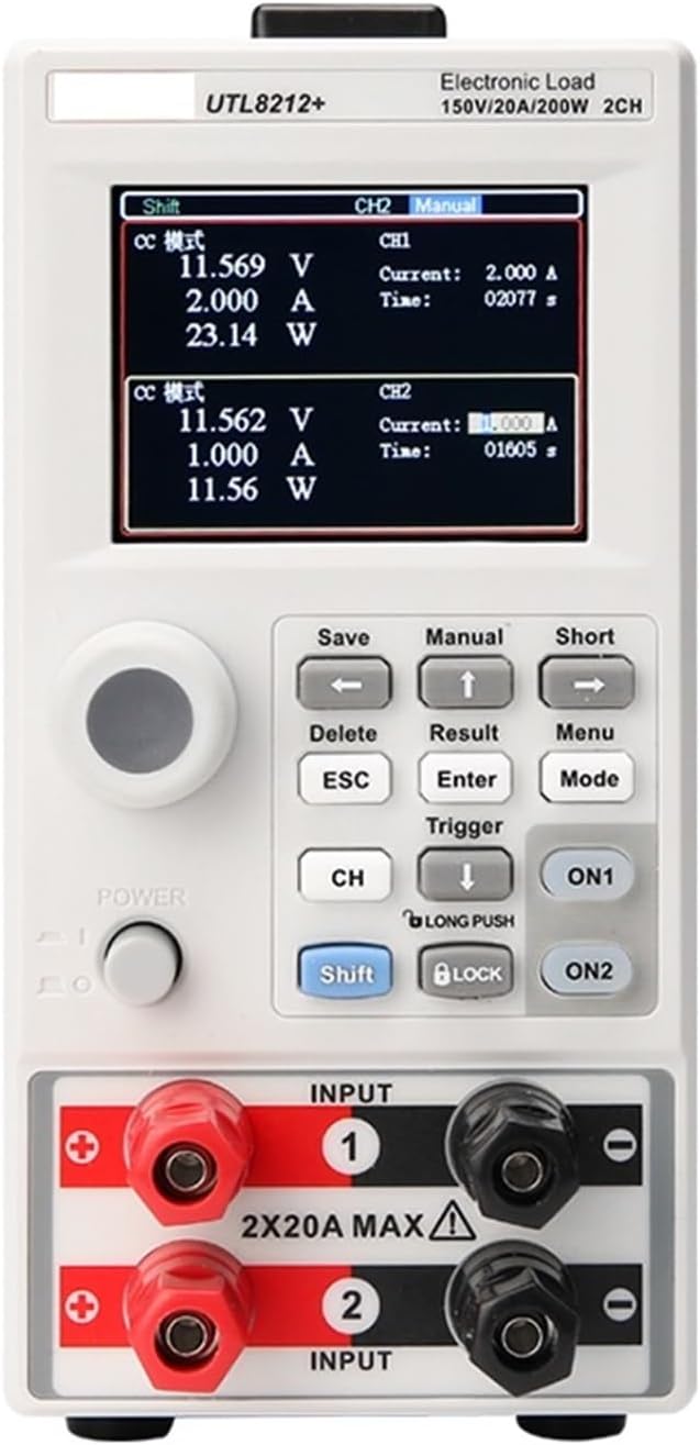Electronic Load UTL8211+ UTL8212+ 20A 400W Programmable Digital DC Load Battery Tester Load Meter Power Supply Test - Battery Analyzer(UTL8212 Plus)