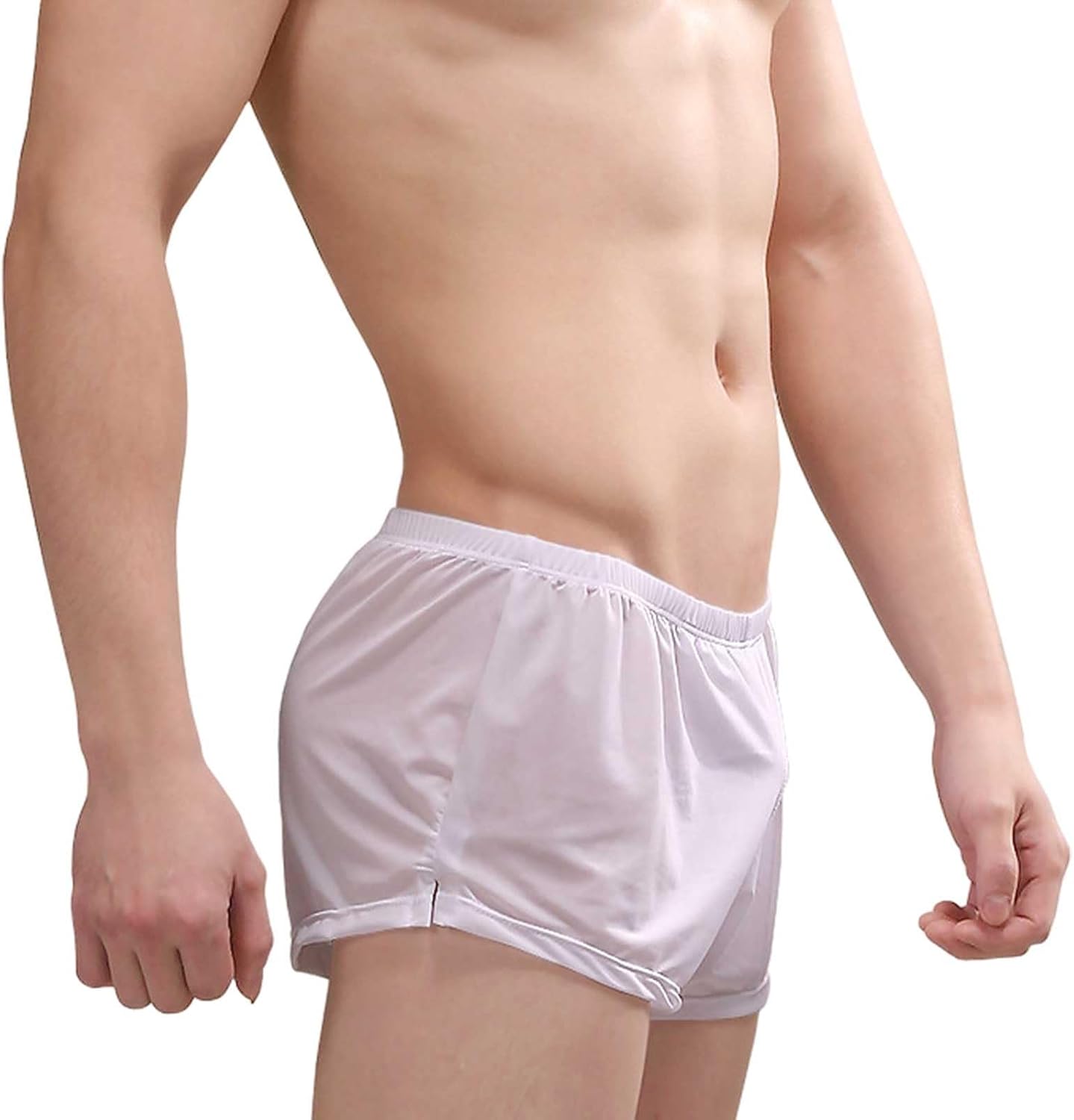 Boxer Shorts for Men Cool Loose Sport White
