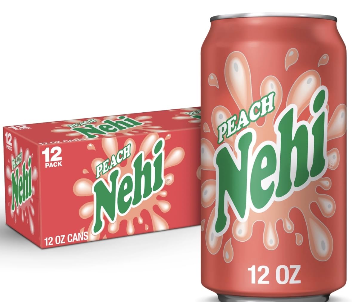 Nehi Peach Soda 12 oz Can, 12 Units