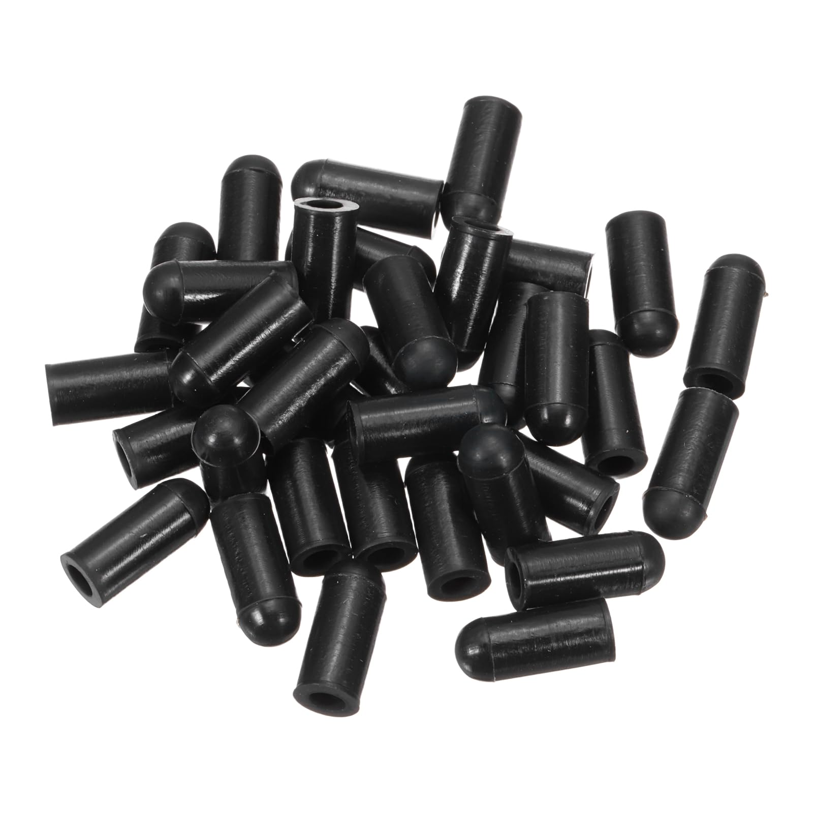 QUARKZMAN 40 sztuk silikonowych zaślepek 4 mm (5/32") średnica wewnętrzna 13 mm (1/2") wysokość okrągłe, elastyczne nakładki na śruby do rur metalowych
