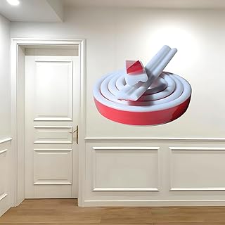 20FT Peel and Stick Door Molding Trim Roll – Flexible TPE Self Adhesive Wainscoting Panels for Interior Door Makeover, DIY Door Casing Kit for Mirror, Window, Frame Decor