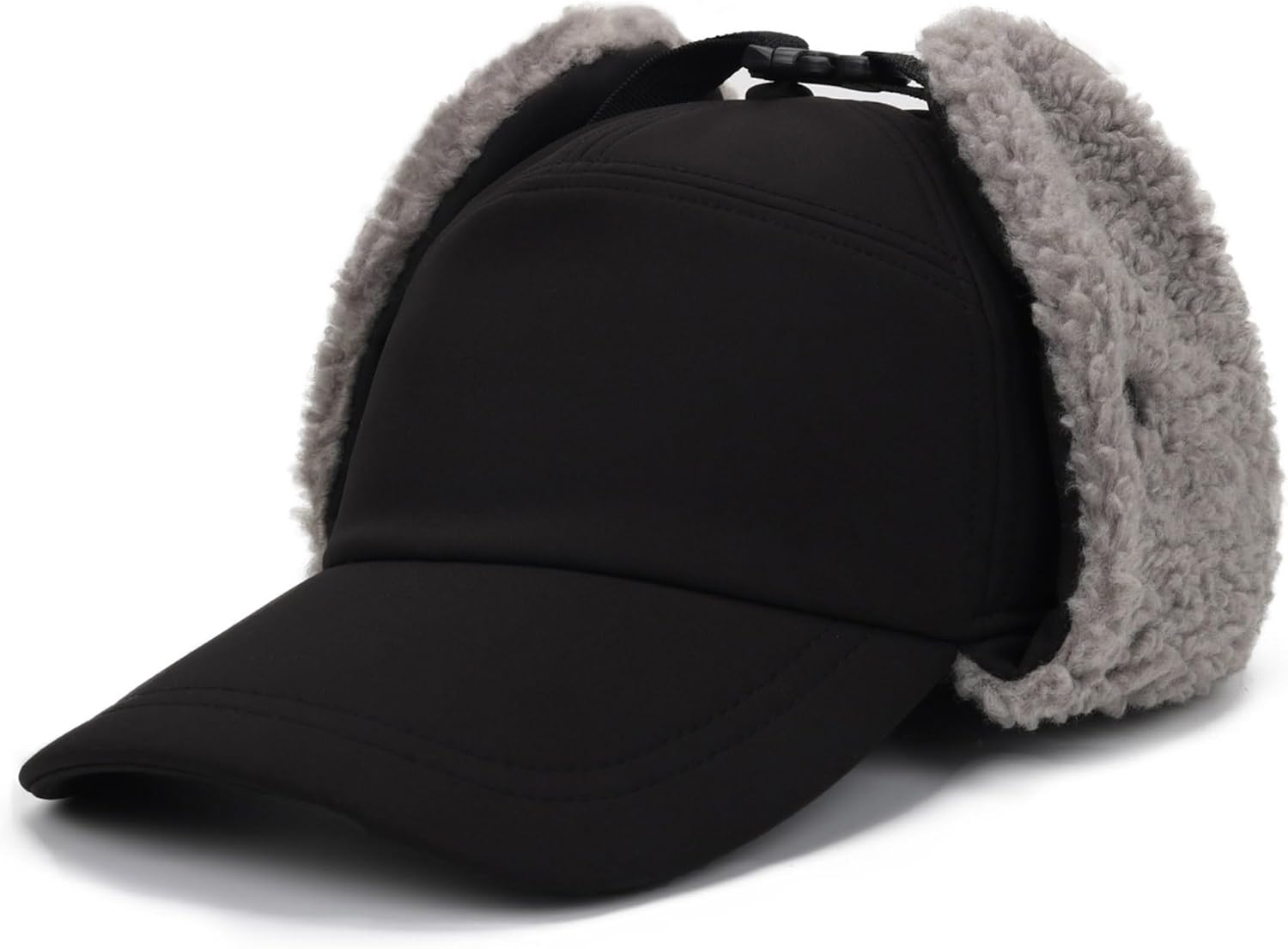 Trapper Hat for Men Women Waterproof Winter Warm Baseball Cap with Ear Flaps and Mask - Image 2