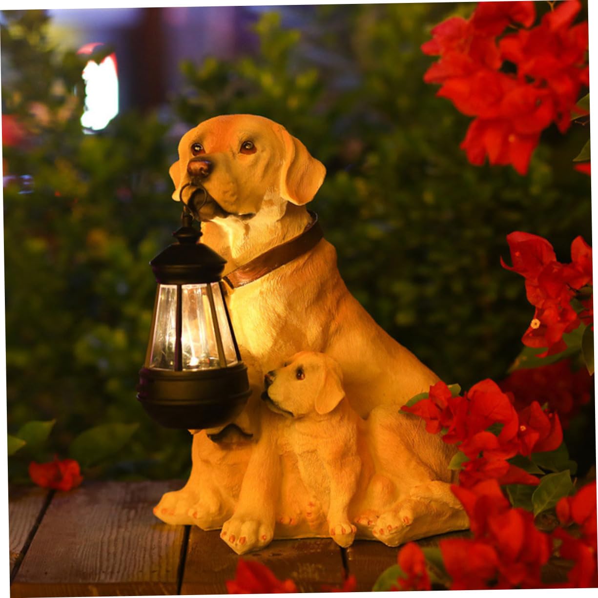 HEMOTON Forma Cane con Illuminazione Decorazione per Esterni Adatta per Cortili e Decorative per Atmosfera e Accogliente