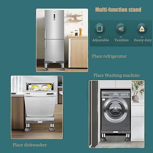 Miniatura 4 de Soportes para lavadora y secadora, base de soporte para lavadora, base ajustable para electrodomésticos, carga máxima, 770 libras771.6 lbs, pedestal