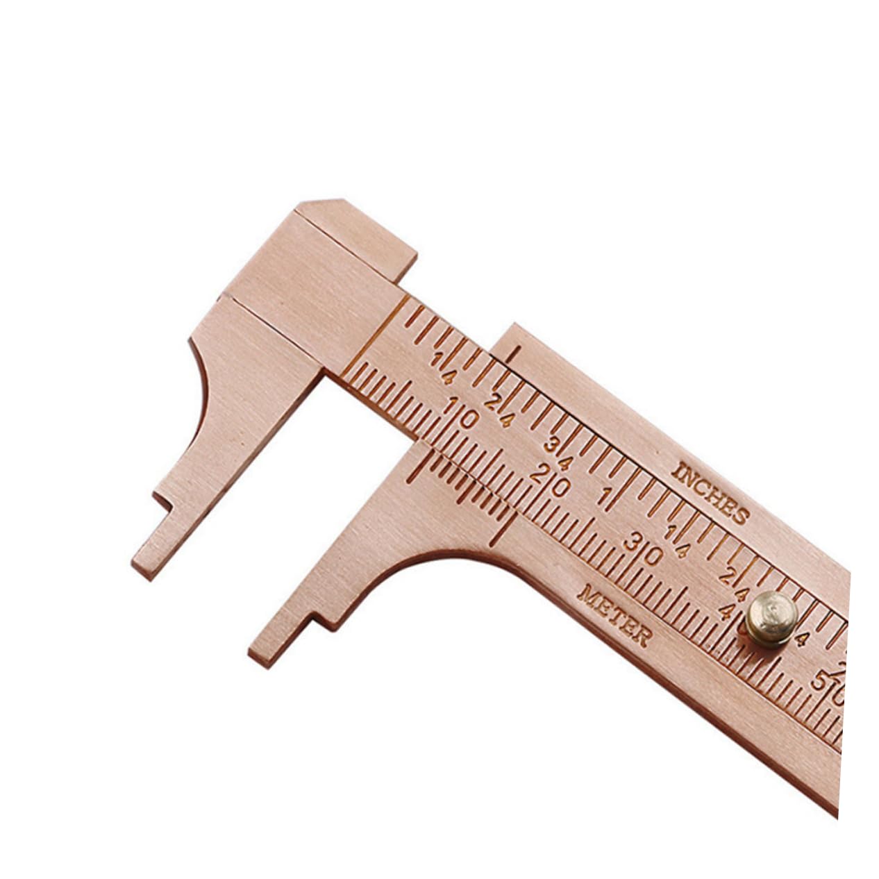 ORFOFE Vernier Gauge Caliper Dual Scale Sliding Solid Brass Non-Magnetic Caliper for Jewelry