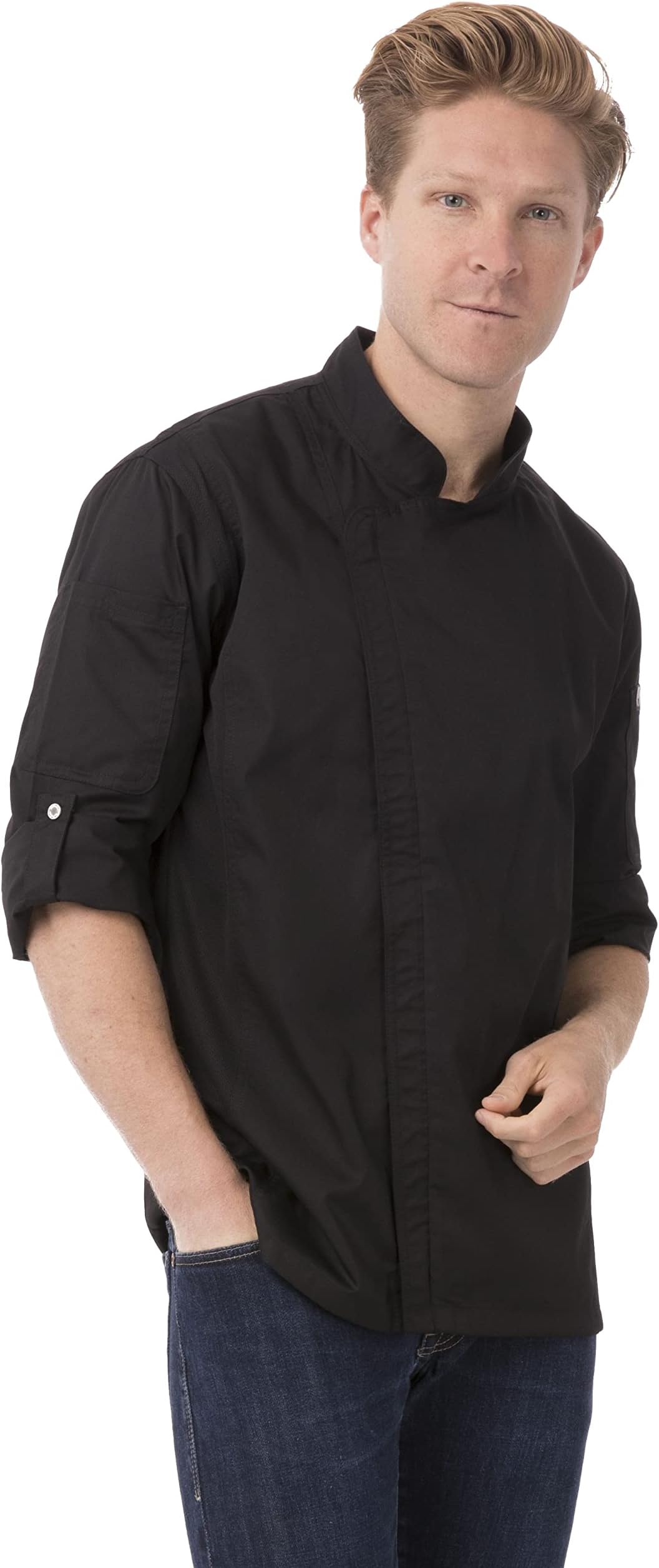 Chef Works Men's Hartford Chef Coat, Black, 2X-Large