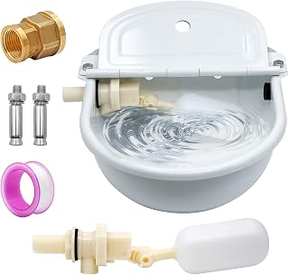 Automatic Animal Drinking Water Bowl with Float Valve Large Dog Water Bowl Dispenser Livestock Water Trough for Dogs Livestock Horse Farm Animal Waterer