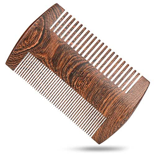 H&S Wooden Beard & Mustache Comb for Men, Tangle-Free Wooden