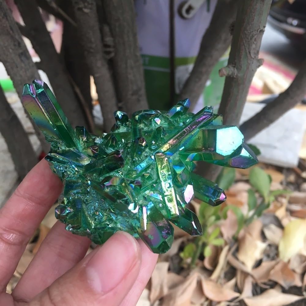 Stone Quartz Crystal Bismuth Silicon Cluster Crystal Cluster Home Office Ornaments