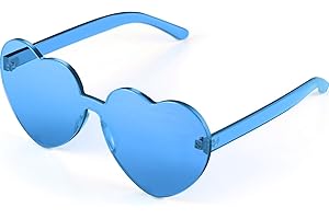 Rimless Transparent Heart Glasses: Shining Accents for Your Prom Night