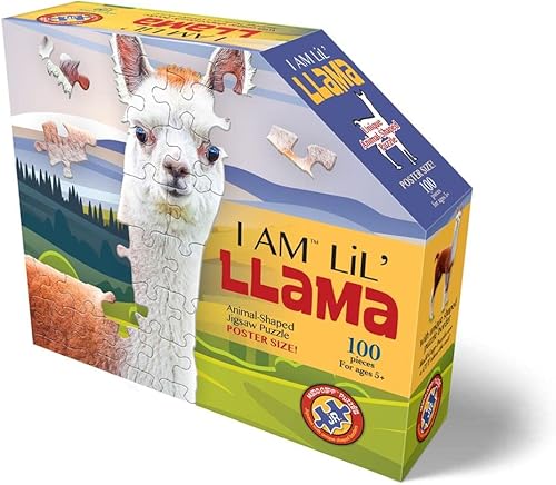 Miniatura 3 de Madd Capp LiL' LLAMA - Rompecabezas de 100 piezas para mayores de 5 a 4011 años, borde único en forma de animal, tamaño de póster cuando se