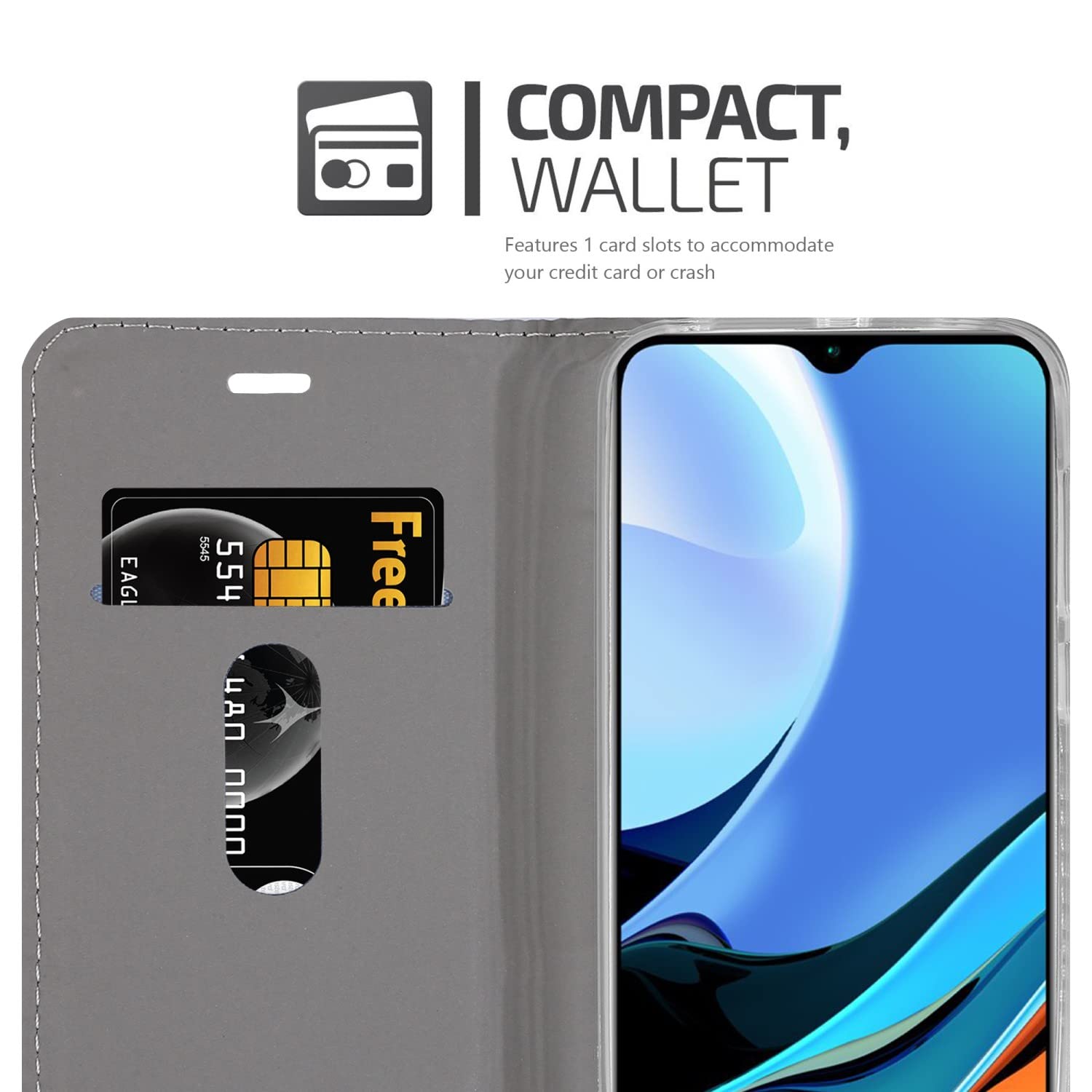 Cadorabo Hoesje geschikt voor Xiaomi RedMi 9T / POCO M3 in FROST DONKER BLAUW -... | bol
