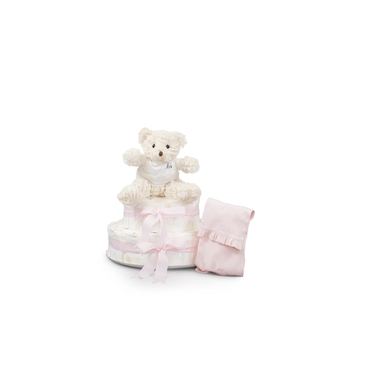 Beautiful and Practical Nappy Cake Ideal Gift Set for a Newborn Baby Size 2 from 3 to 6 Months Pink BebeDeParis