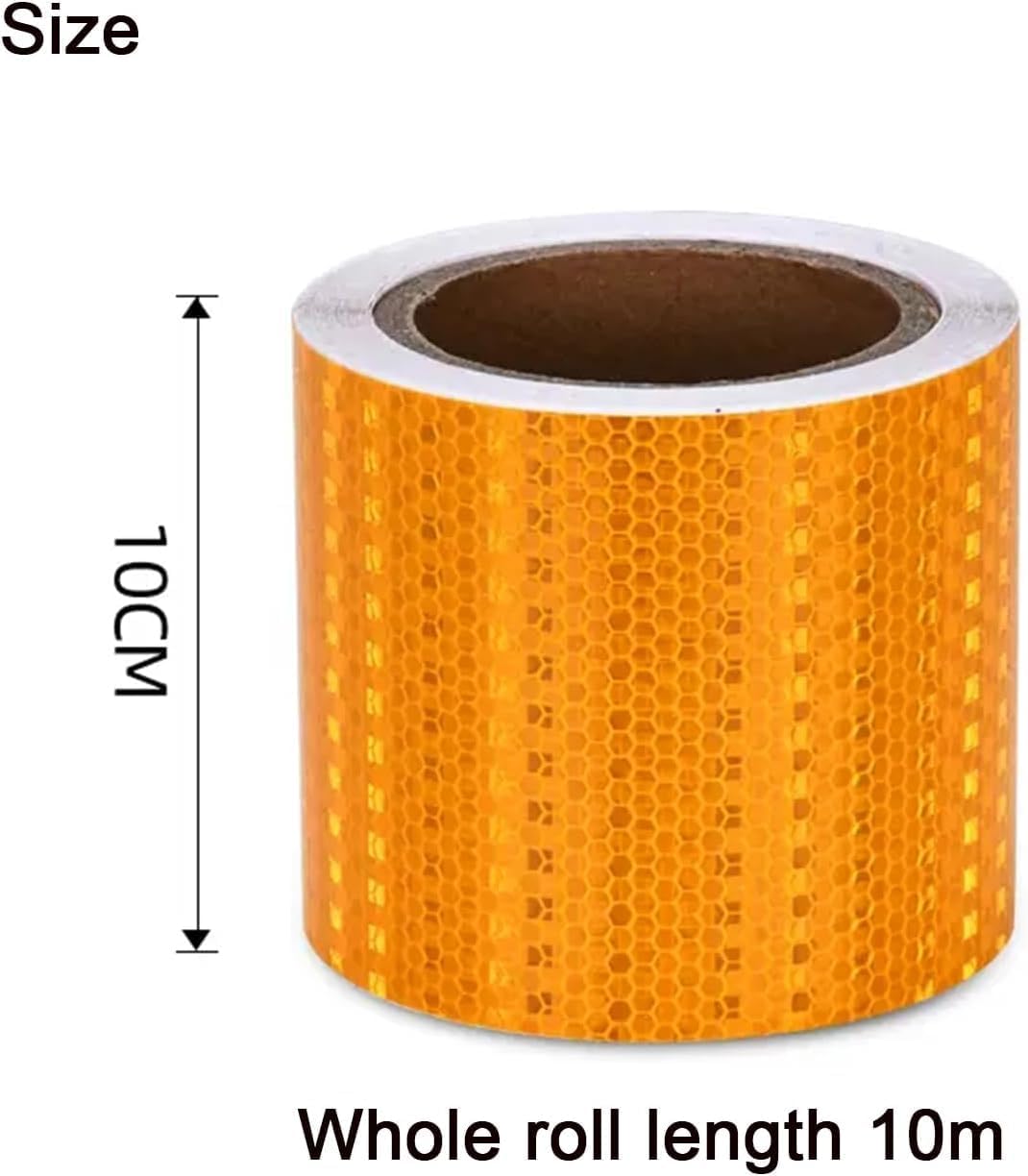 Reflective Tape,Reflective Safety Tape,Safety Warning Tape,Adhesive Warning Tape,Yellow Reflective Tape,High Visibility Night Security Marking Sticker,(10 cm x 10 m)