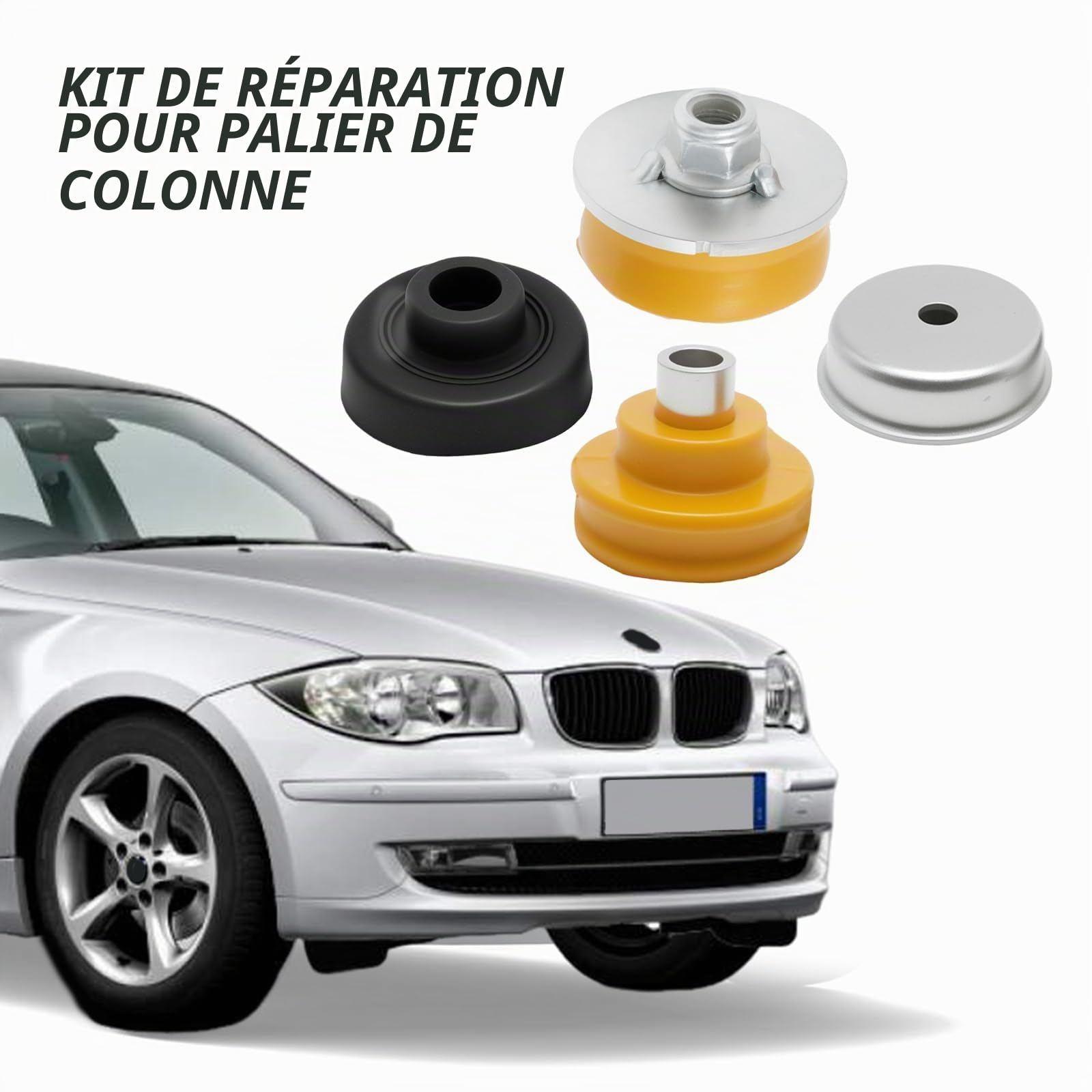 Hoypeyfiy 33506767010 Kit de réparation de roulement d'amortisseur arrière gauche et droit pour BMW Série 1 3 X1 E81 E82 E84 E87 E88 E90 E91 E92 E93