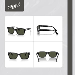 Amazon.com: Persol PO3272S 95/31 2.087 in negro/lente de cristal