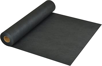 Weed Blocker Ultra-High-Density Polyester Non-Woven Fabric | Durable Smooth Flexible Tear & UV Resistance Weed Control Barrier for Flower Bed Mulch Pavers Garden Stakes FT-200G 1x10