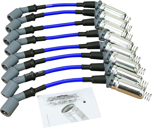 Miniatura 2 de DRAGON FIRE PERFORMANCE Power Pack Set Bobinas de Encendido Cuadradas Iridium Bujías de 0.335 in Cables de enchufe compatibles con GEN V LT1 LT