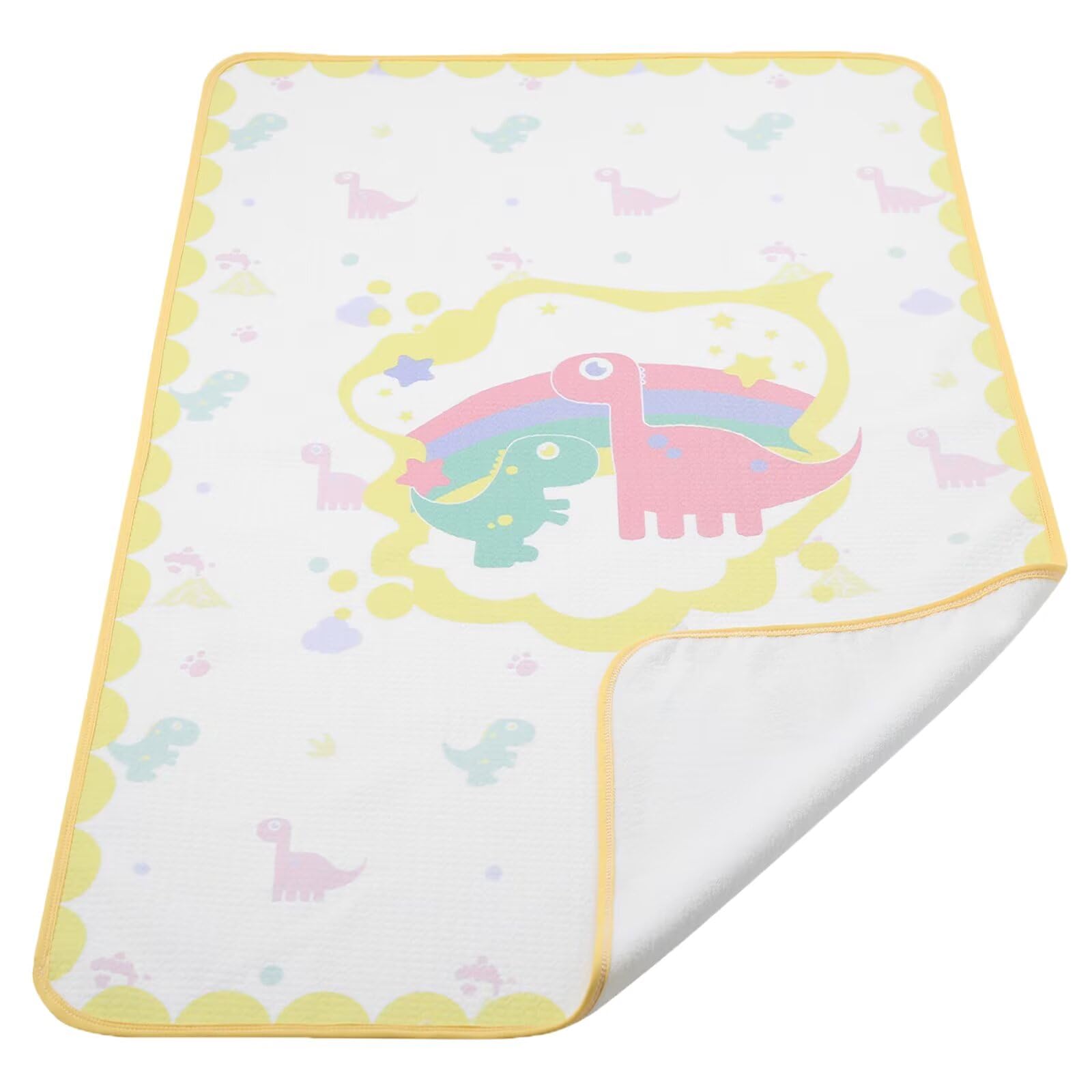 Landofgenie Waterproof Changing Pad 80 x 120 cm Washable Reusable Oversized Adult Changing Pad – Dinosaur