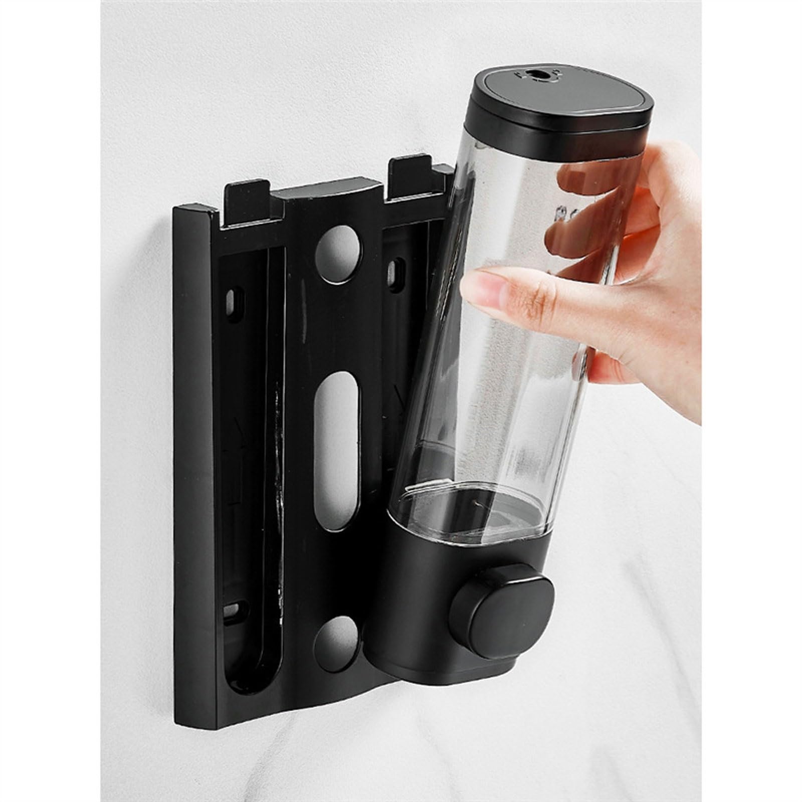 dispenser per sapone Dispenser di sapone a parete, contenitore Compatible with gel da 300 ml, flacone singolo/doppio, adatto bagni grande(Wit,Double head)