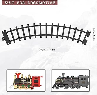 Hot Bee 8 Pcs Train Tracks Accessories Curved Train Track Railroad Building Toy Railway Rail with 14 Snaps for 30 Series Alloy Trains Sets (Size:5CM/1.96IN)