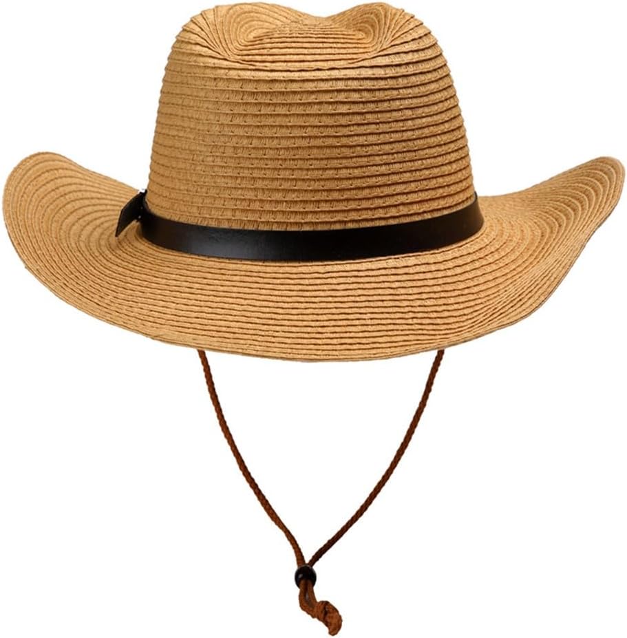Big Brim Sun Shading Grass Hat for Men, Outdoor Foldable Sun Hat, Large Brim Cowboy Fishing Hat