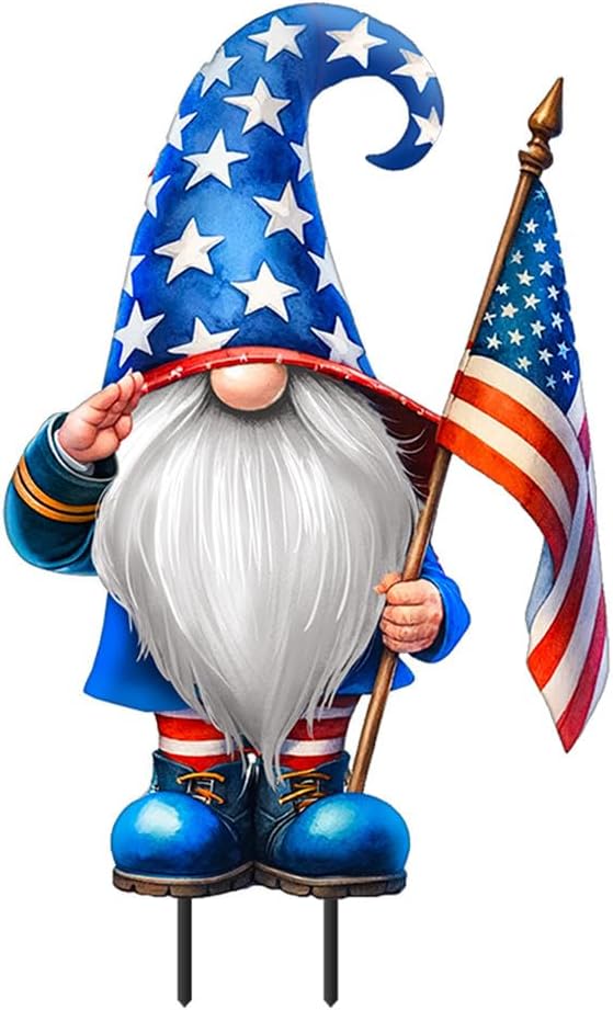 Briarwood Lane Saluting Gnome Metal Art