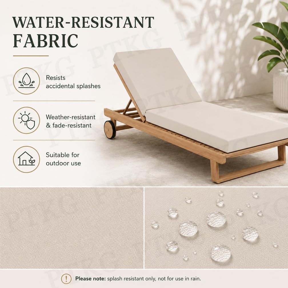 Matelas Transat DéHoussable Coussin Fauteuil Jardin