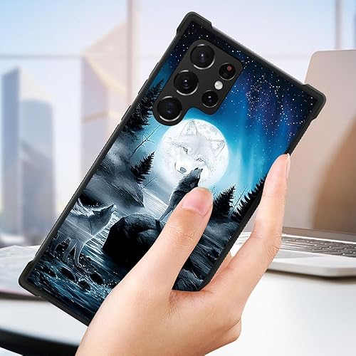 Miniatura 7 de CARLOCA Funda compatible con Samsung Galaxy S22 Ultra, diseño gráfico de Star Howling Wolfs Samsung Galaxy S22 Ultra, diseño gráfico, a prueba de
