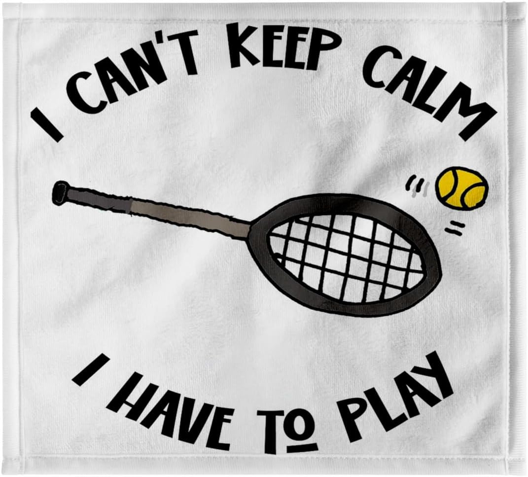 3dRose Funny Tennis Racket I Cant Keep Calm I Have to Play Tennis Player 22x30 Bath Hand Pool Towel