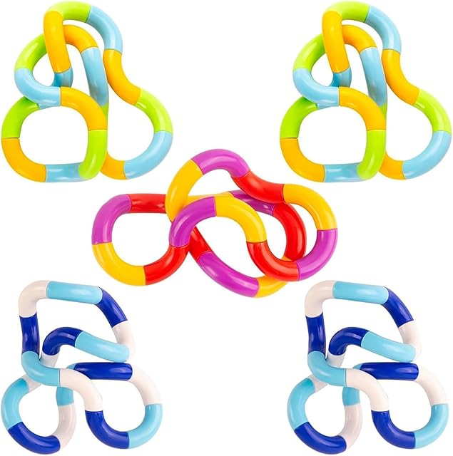 Fidget Toy, 5PCS Tangle Fidget Toys for Adhd, Stress Relief Sensory Fidget Toys, Silent Twisty Fidget Toys for Kids and Adults