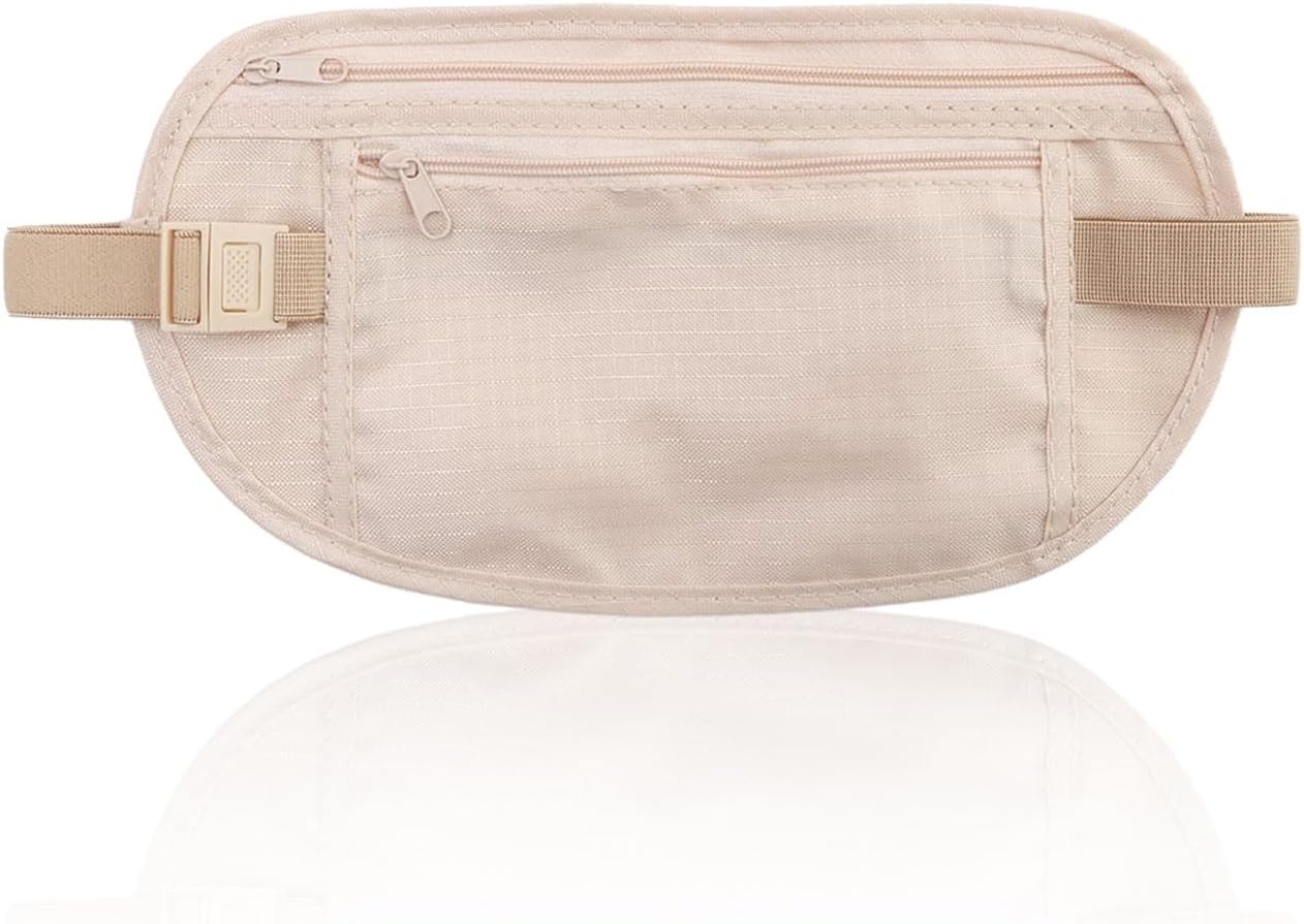 Travel Money Belt, Anti-Theft Fanny Pack, Hidden Bum Bag Under Clothes, Waist Pack with RFID Blocking for Money, Passport, Card, Mobile Phone, Keys Travel Money Belt, Anti-Theft Fanny Pack, Hidden Bum Bag Under Clothes, Waist Pack with RFID Blocking for Money, Passport, Card, Mobile Phone, Keys
