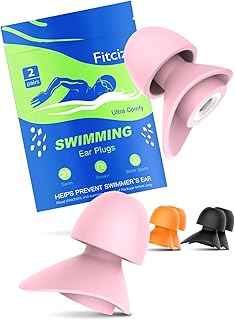 Swimming Ear Plugs for Kids (Aged 10+), Soft Comfort, Small Sized Waterproof Earplugs for Children, Women with Small Ears, Swimmers (Size S, Pairs*3, Colors*3)