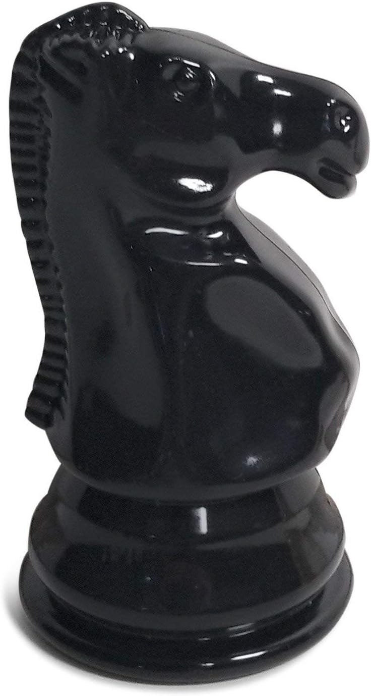 MegaChess Idividual Chess Piece - Knight - 6 Inches Tall - Black