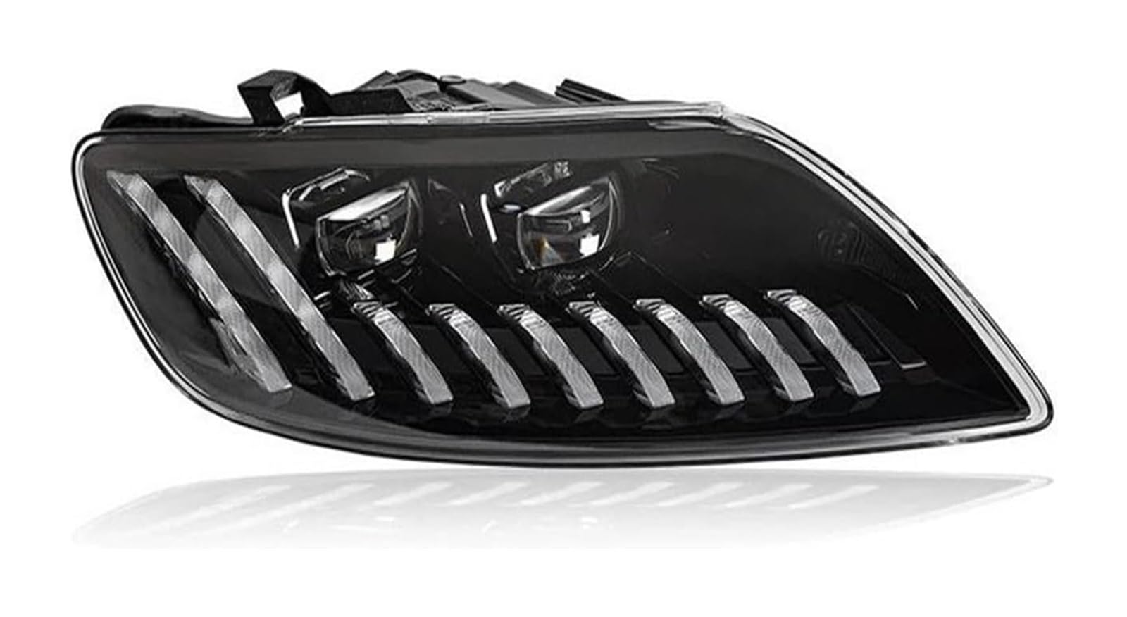 Per Q7 2006-2015 Lampada Anteriore Modificata Lente DRL Gruppo Faro Per Auto Lampada Di Guida Kit Dinamico Indicatore Di Direzione Automatico Indicatore Direzione(All Led 2010-2015)
