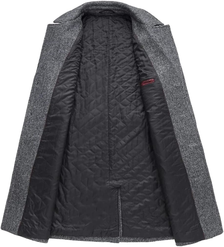 Winter Men's Windbreaker Business Casual Single-breasted Thick Jacket