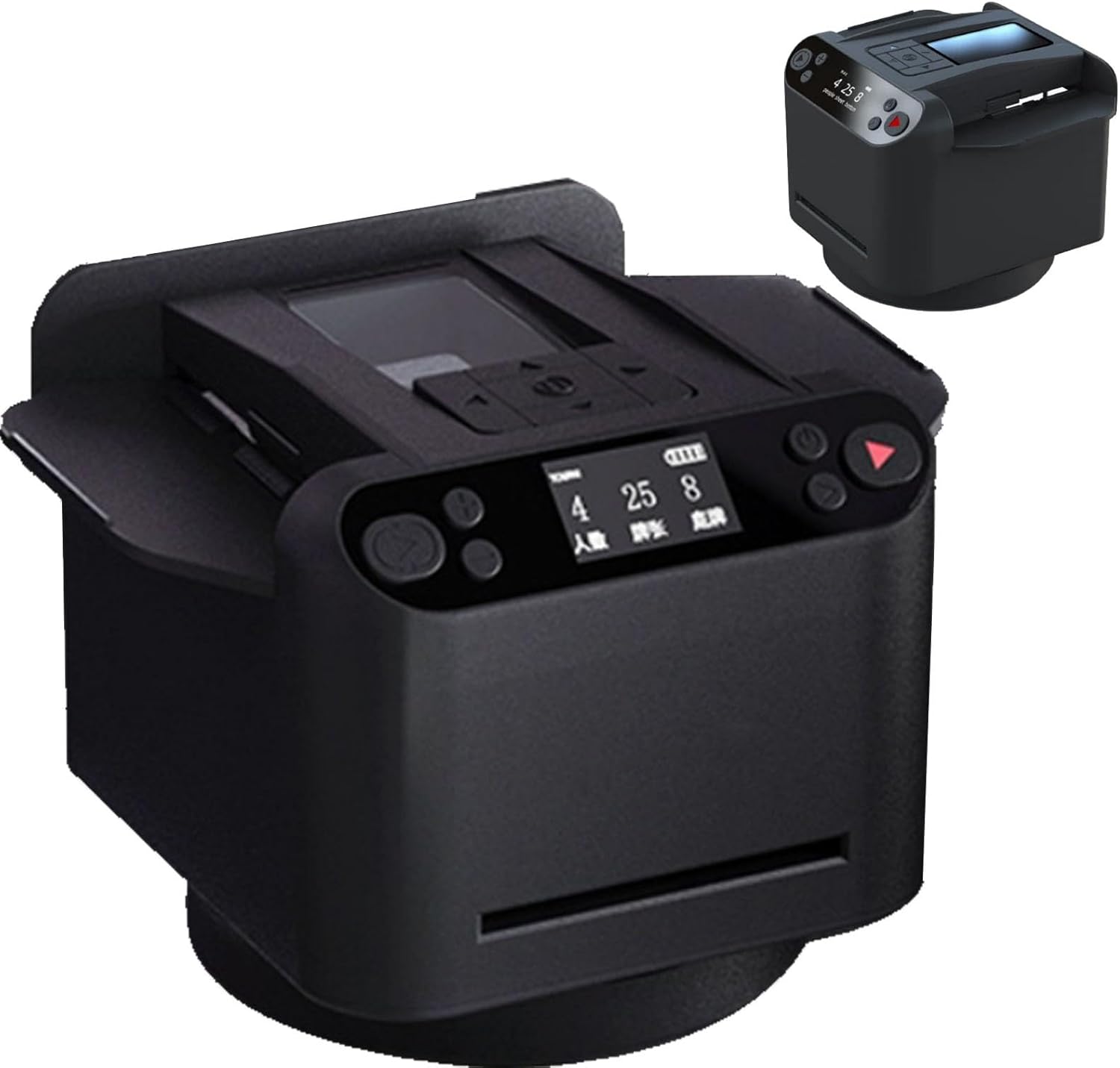 Automatic 2-in-1 Card Shuffler & Dealer Machine for 1-8 Players, 180°/360° Rotation, Includes Built-in Poker Cards & 4 Remotes, Ultra Quiet Design