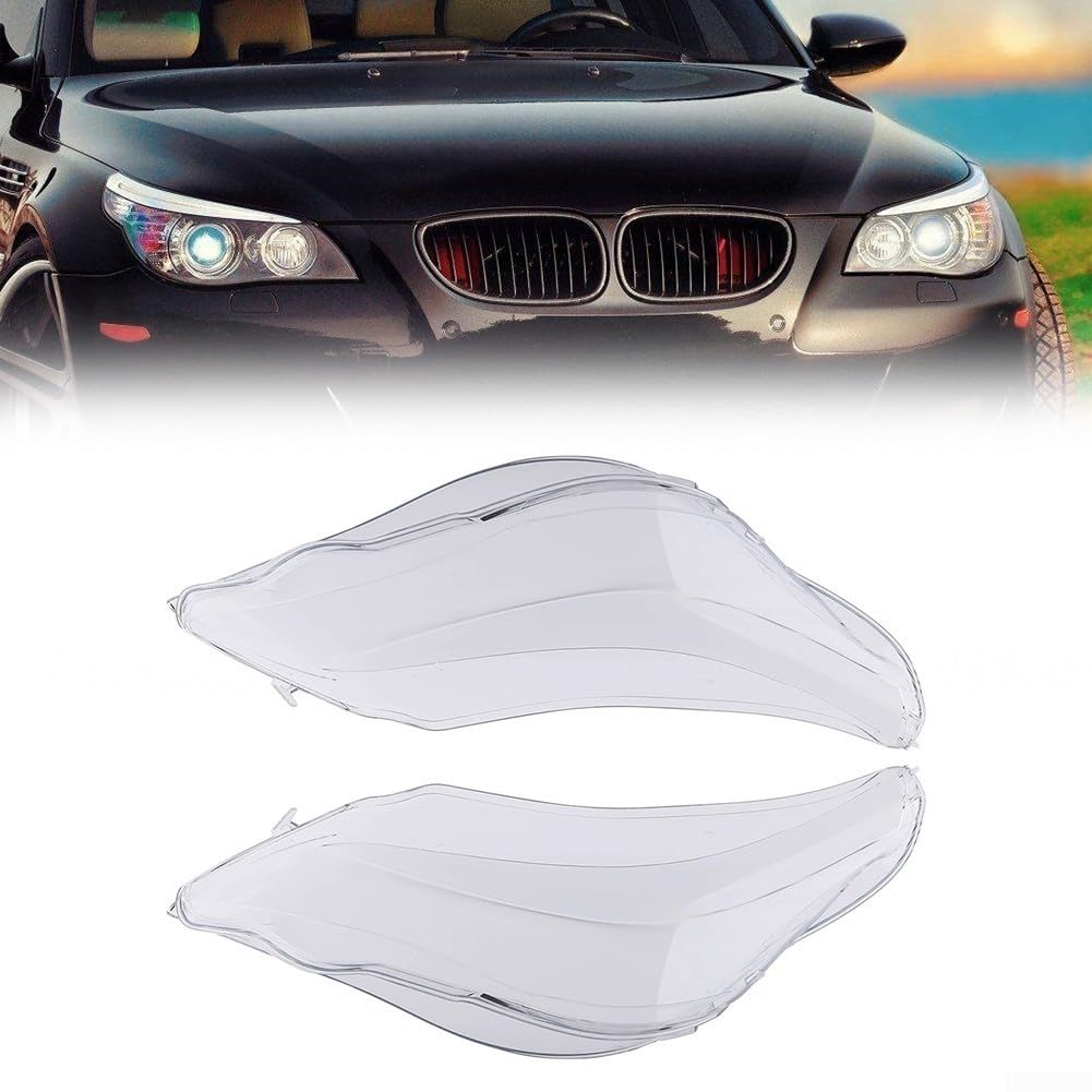 Paire de cache-phares BMW E60 pour remplacer une coque jaunie ou fissurée de 525i à M5