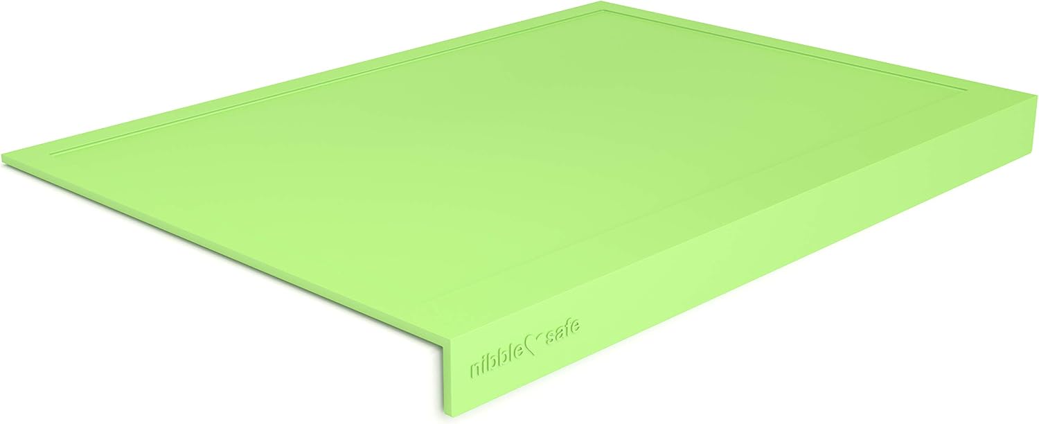 Nibble Safe Made in USA Baby Silicone Placemat with Table Edge Guard - Perfect for Baby and Toddler at Restaurant and Home (Green)