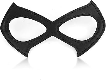 Masquerade Mask for Women Black PU Leather Eye Masks for Cosplay Costume Halloween Party Prom Ball