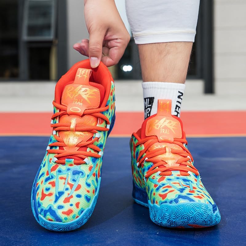 Womens Mens Basketball Shoes Breathable Fashion Colorful High Top Non Slip Outdoor Sport Sneakers for Woman Man Fitness Training Athletic - Image 3